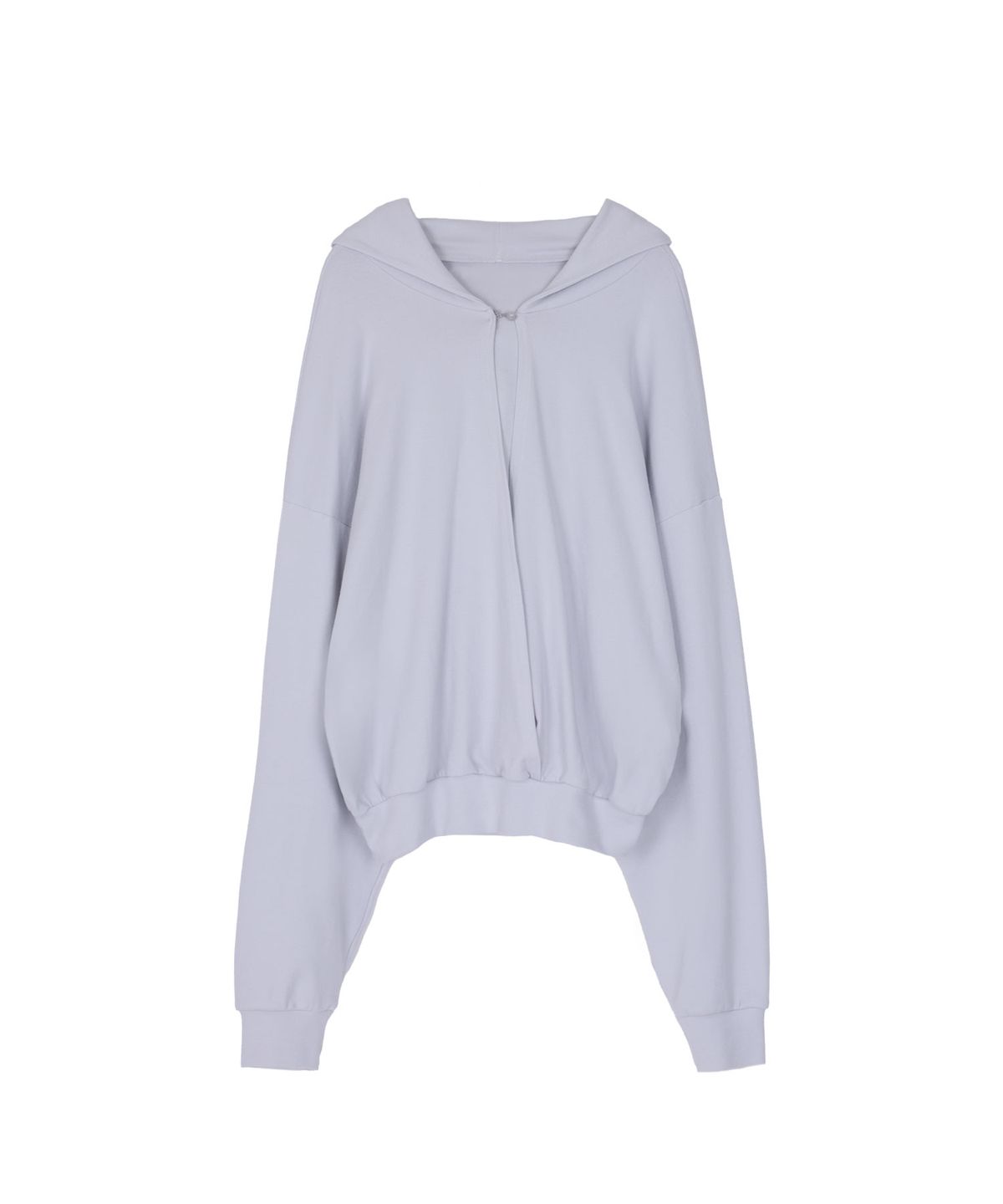 라이라이(LYELYE) Low Neckline Hoodie [Light Grey]