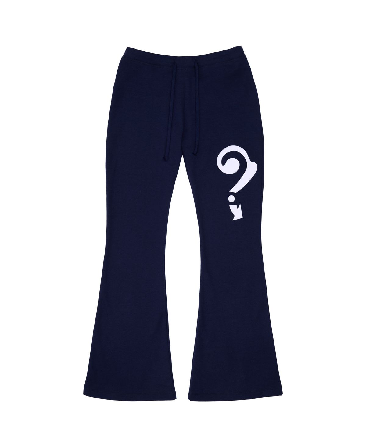 라이라이(LYELYE) QM Graphic Bootcut Sweatpants [Navy]