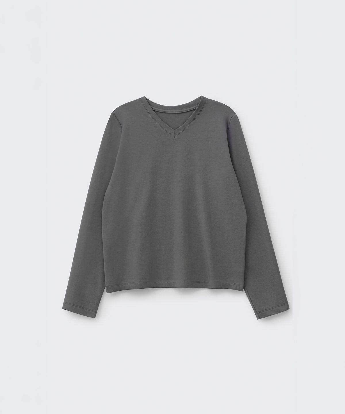 코스모스(COSMOSS) SOFT V-NECK TOP (CHARCOAL GREY)