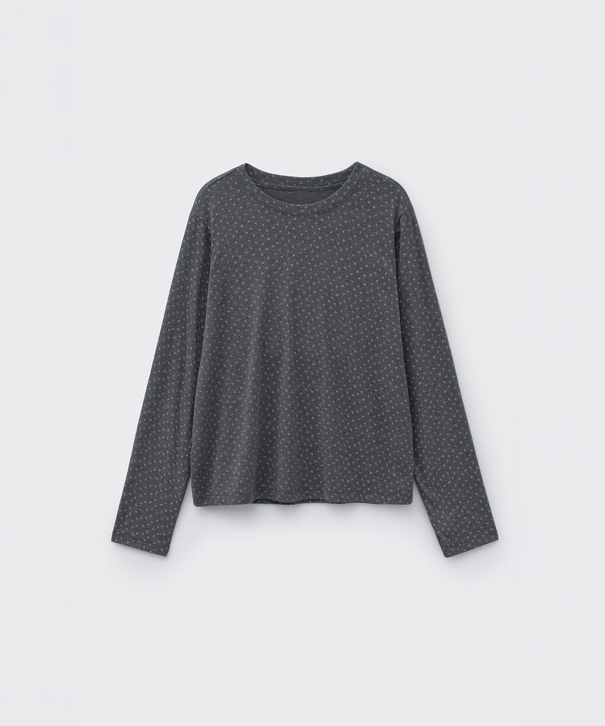 코스모스(COSMOSS) SOFT CREWNECK TOP (GREY FLORAL)