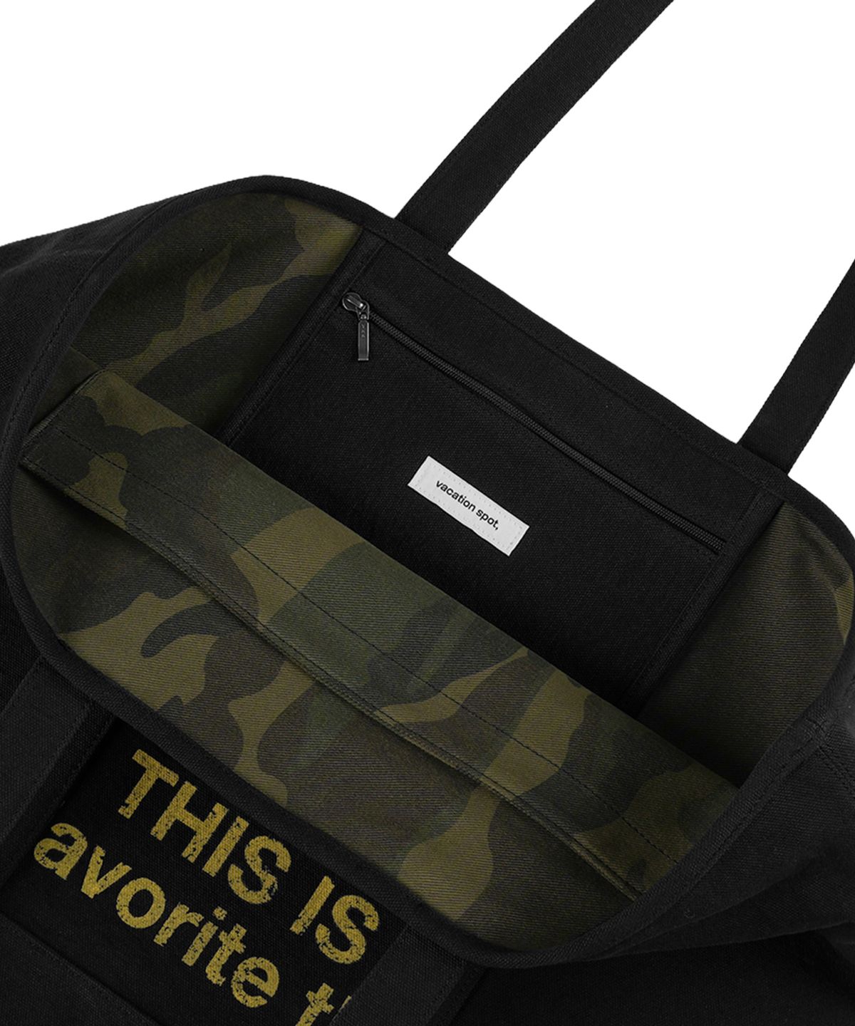 베케이션스팟(VACATIONSPOT) T.I.F Tote Bag Black
