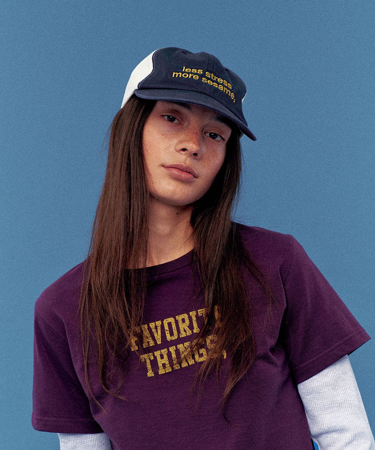 베케이션스팟(VACATIONSPOT) Sesame Cap Navy/White