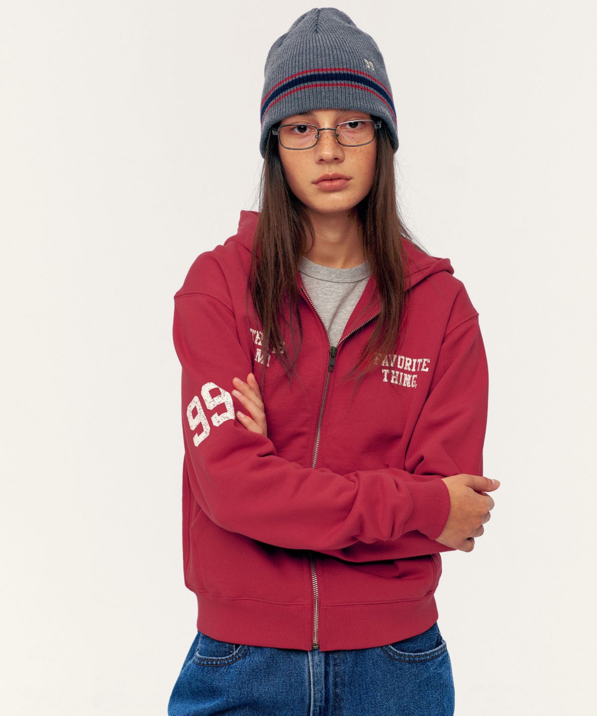 베케이션스팟(VACATIONSPOT) Stripe 99 Beanie Gray
