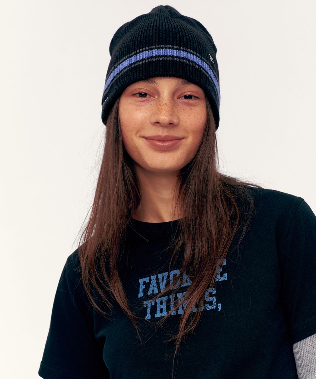 베케이션스팟(VACATIONSPOT) Stripe 99 Beanie Black