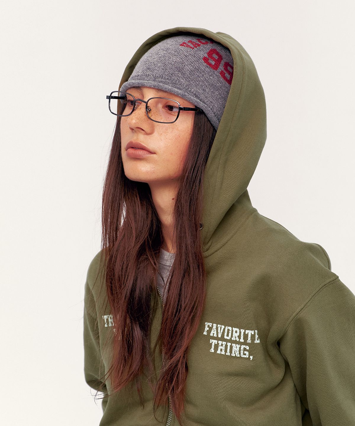 베케이션스팟(VACATIONSPOT) T.I.F Hooded Zip-Up Olive