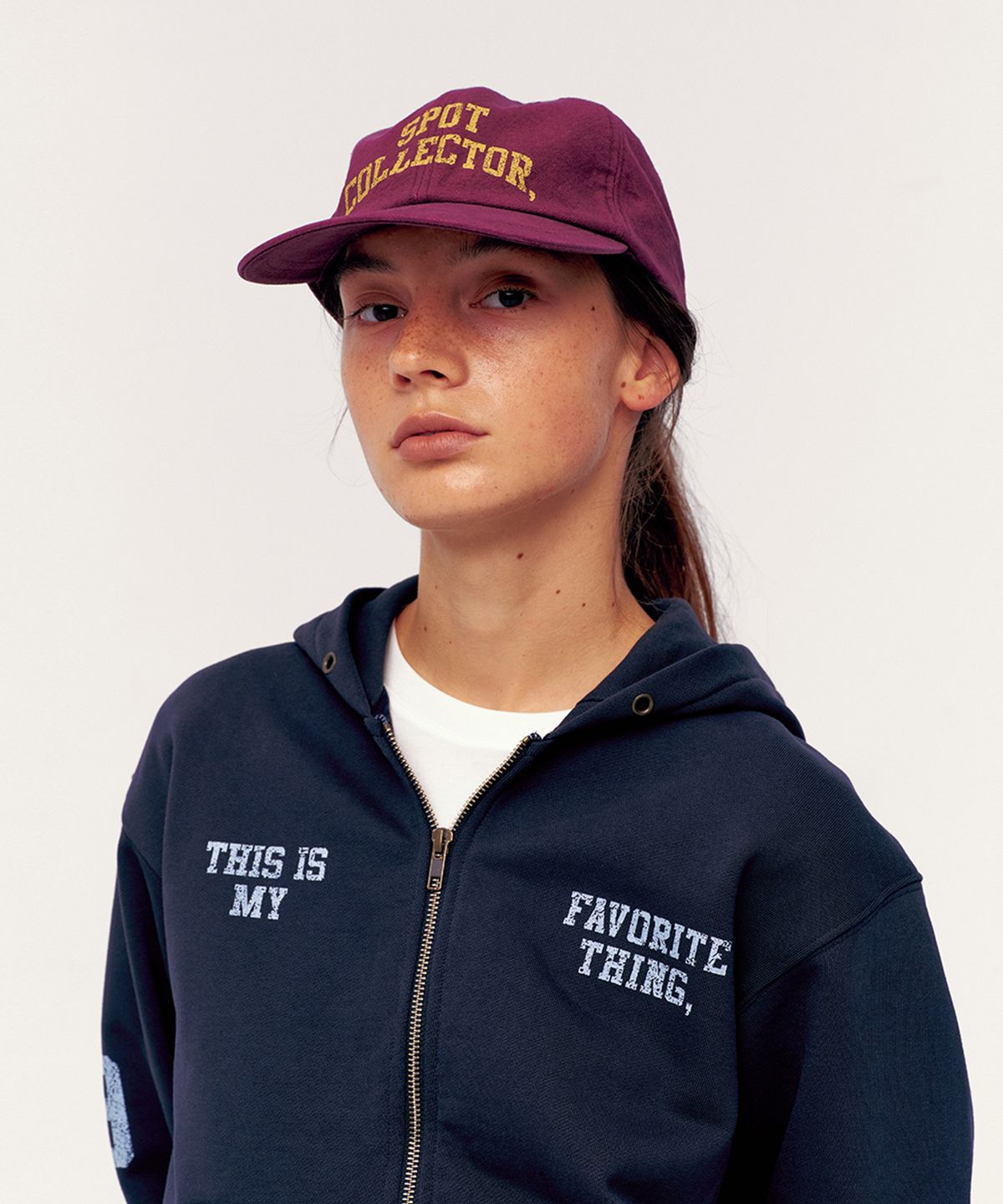 베케이션스팟(VACATIONSPOT) T.I.F Hooded Zip-Up Navy