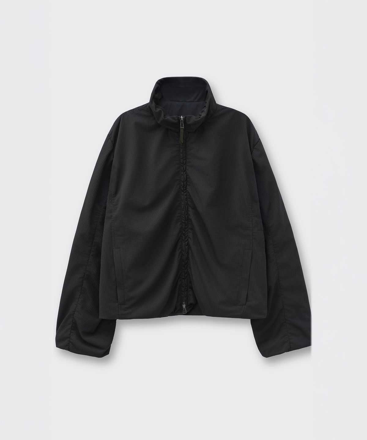 코스모스(COSMOSS) GATHERED TEXTURE JACKET (CHARCOAL)