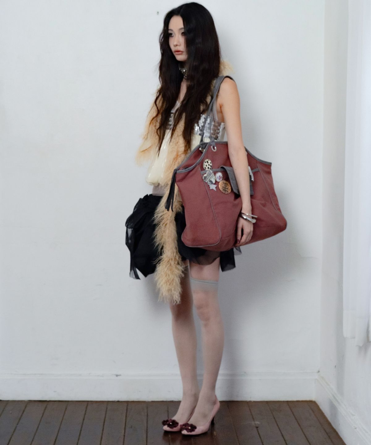 비주얼 컬렉터(VISUAL COLLECTOR) DUSTY EASY BIG BAG [DUSTY RED]