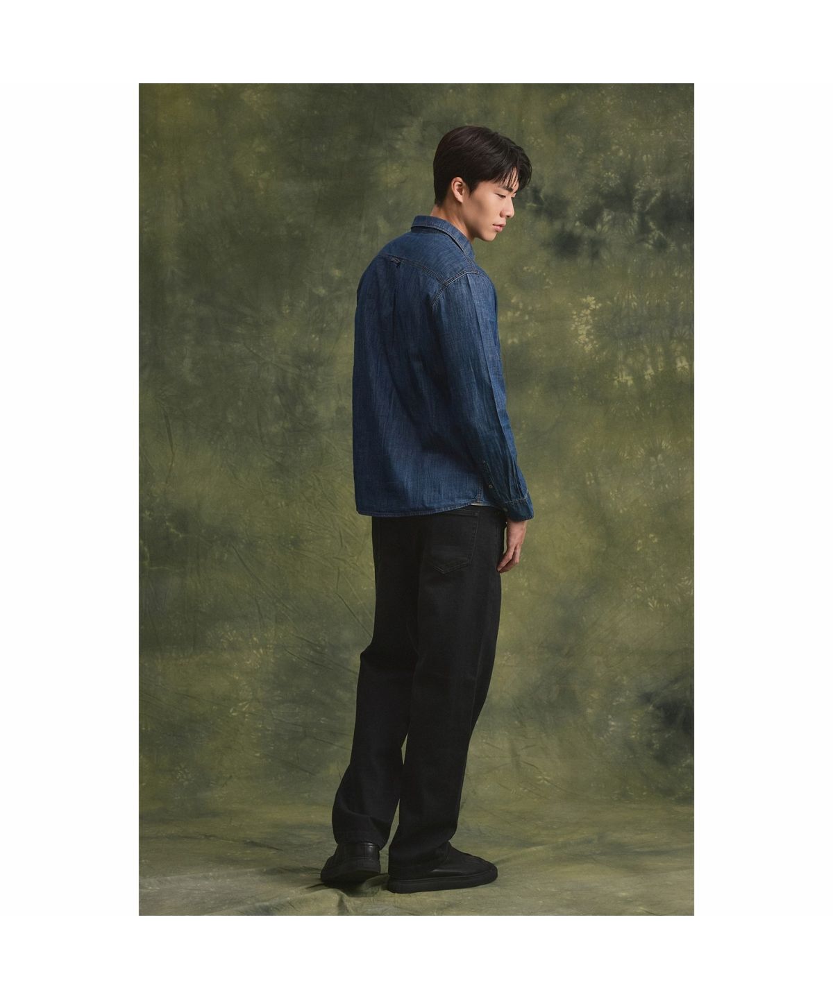 브렌우드(BRENTWOOD) B 브러쉬 와이드 데님 팬츠 BRPDW26471BKX