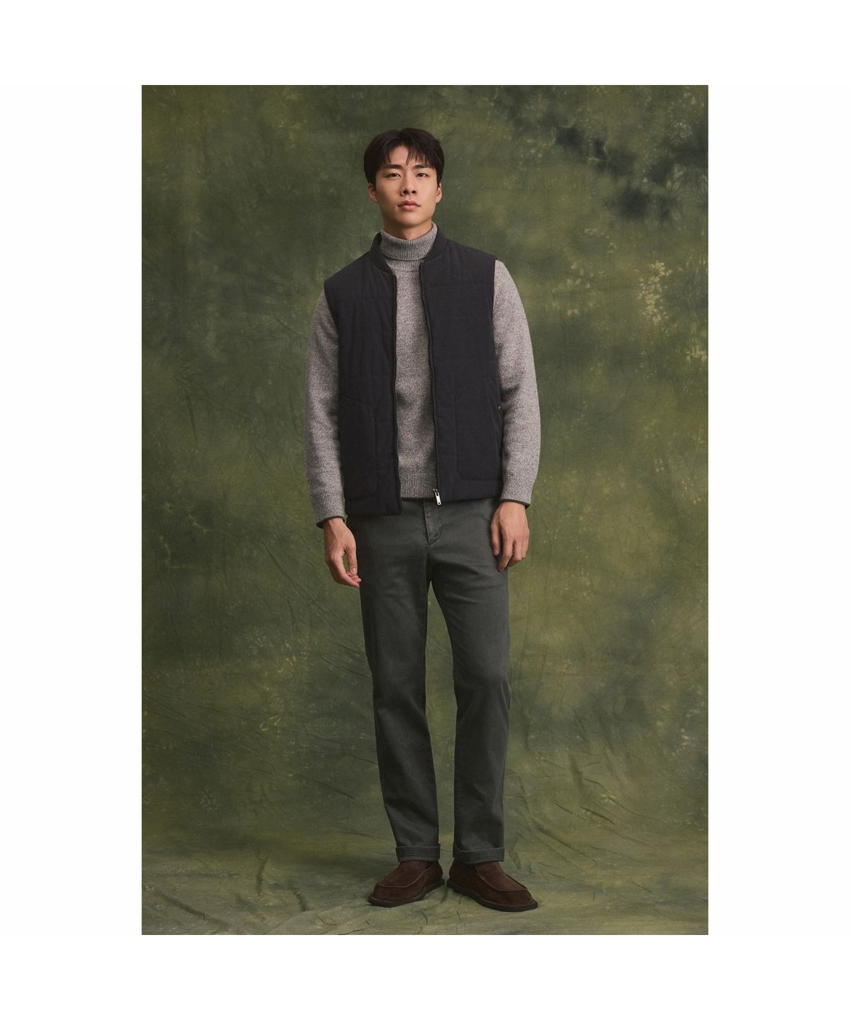 브렌우드(BRENTWOOD) B브러쉬 카치온다잉 솔리드 팬츠 BRPAW26582GYX