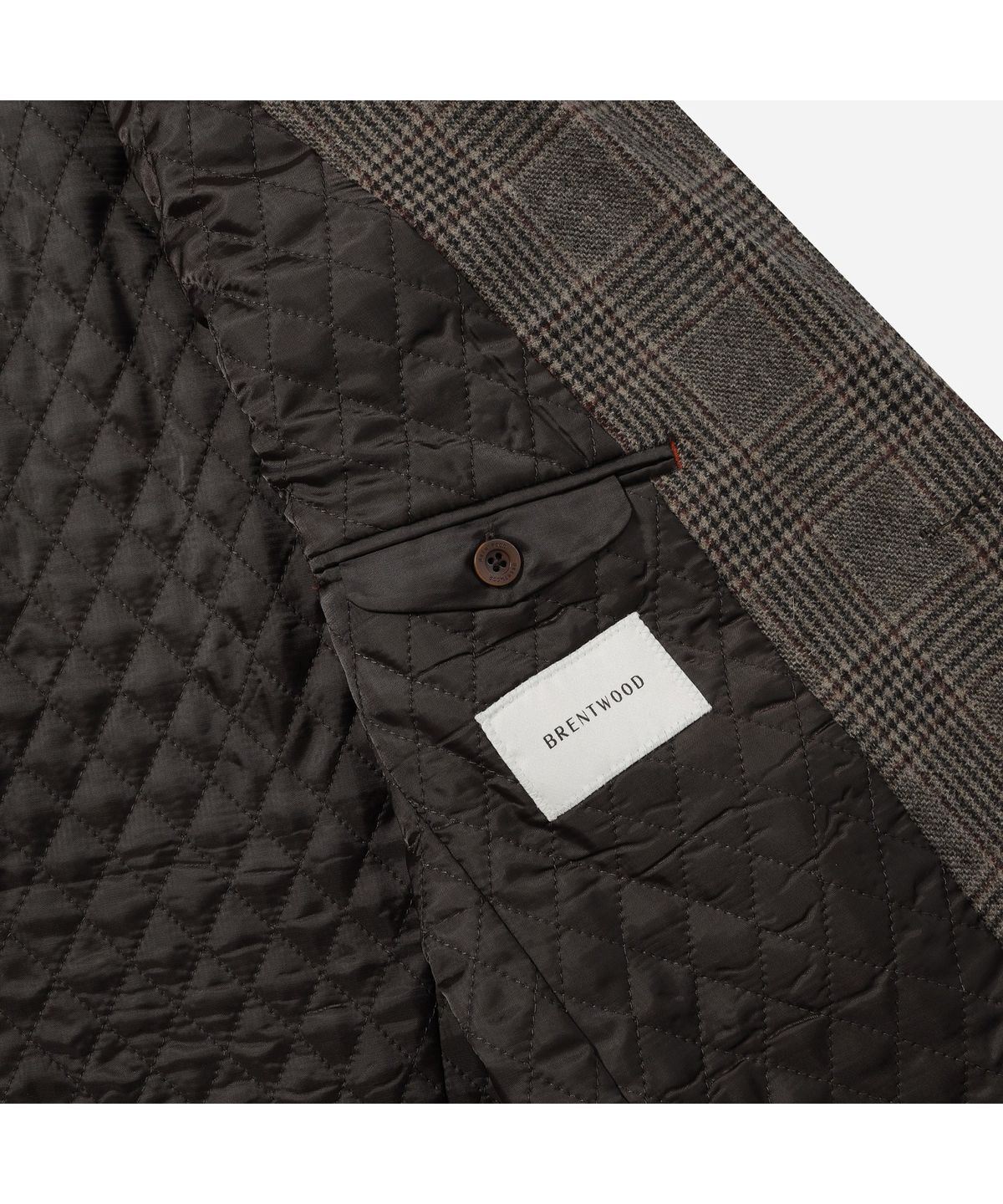 브렌우드(BRENTWOOD) BLAZER CLUB 울블렌디드 체크 퀼팅 자켓 BRJBW26511BRX
