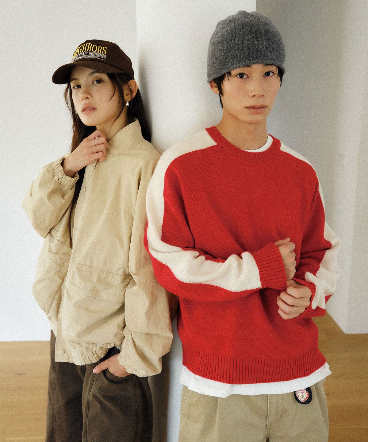 이우트(EEUT) WASHED POCKET BLOUSON JACKET / LIGHT BEIGE