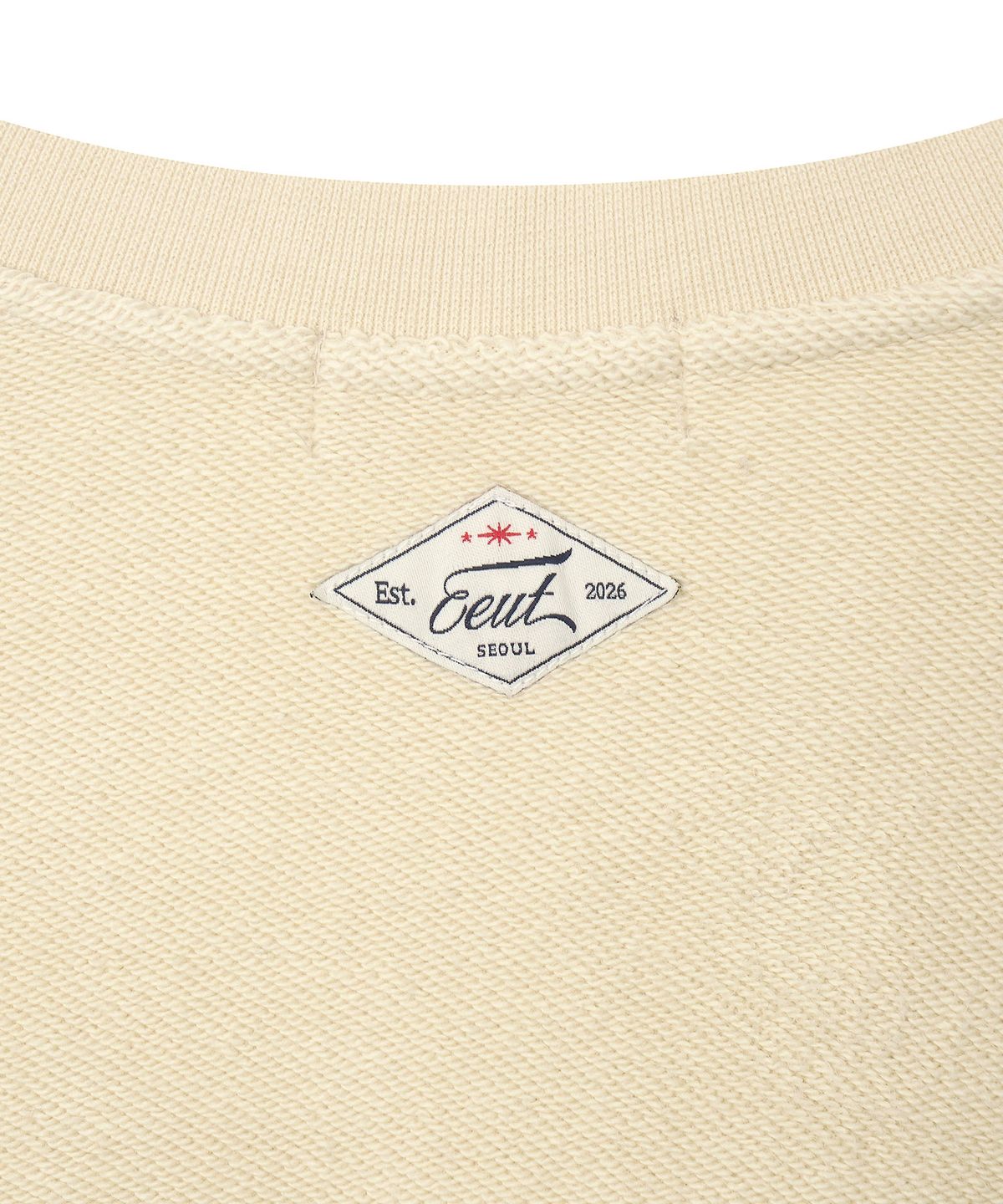 이우트(EEUT) EEUT APPLIQUE SWEAT ZIP UP / CREAM