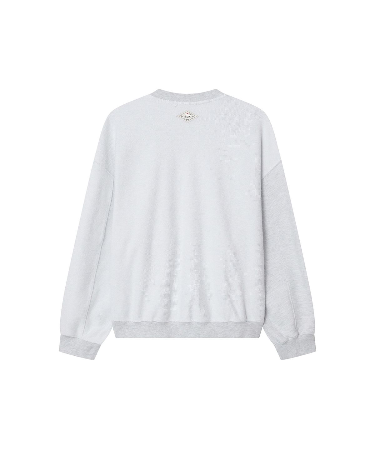 이우트(EEUT) EEUT APPLIQUE SWEAT ZIP UP / MELANGE WHITE