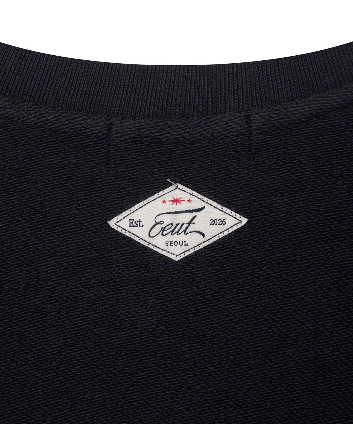 이우트(EEUT) EEUT APPLIQUE SWEAT ZIP UP / CHARCOAL