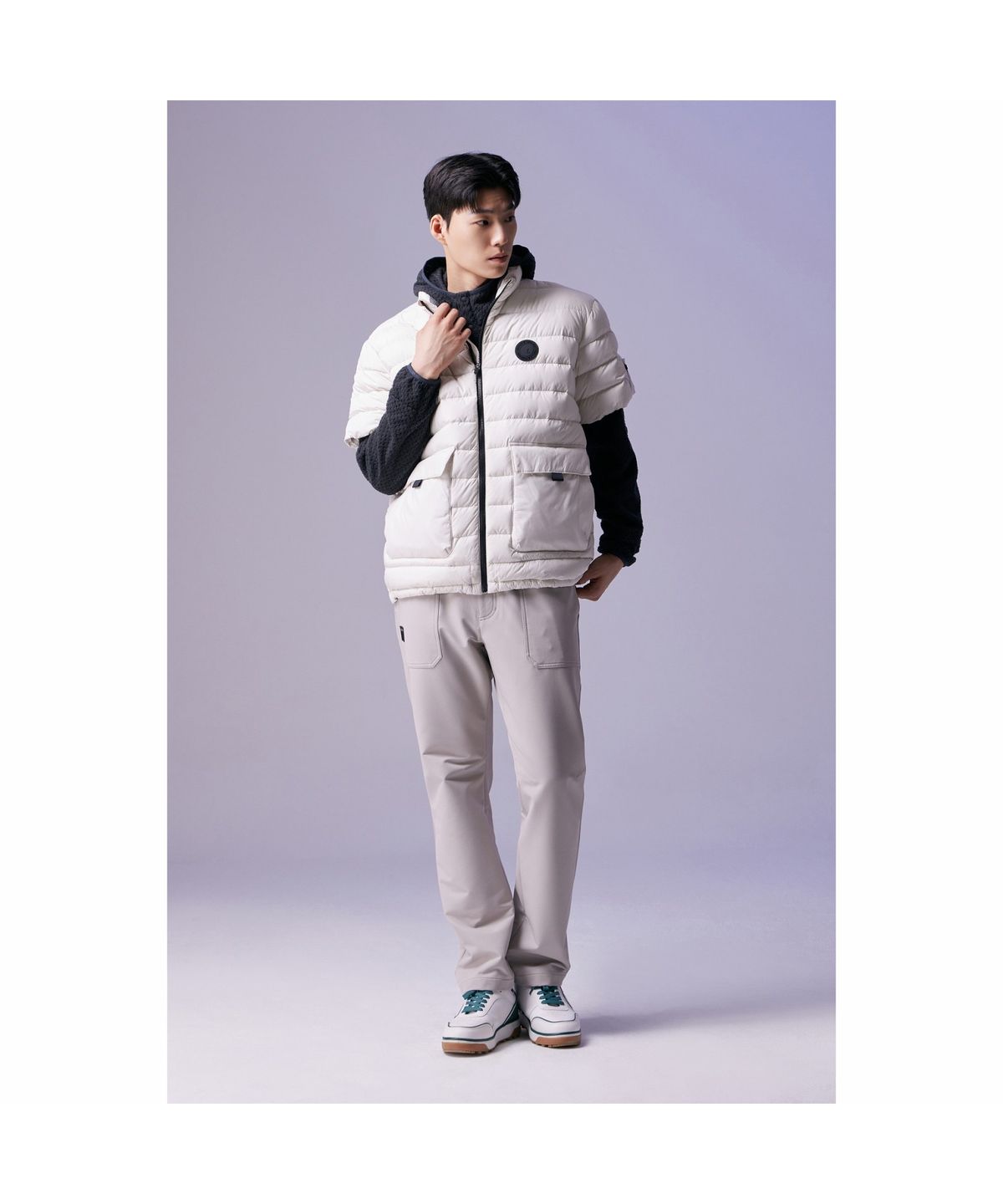 골든베어(GOLDEN BEAR) (남성) Brushed Essential Tapered Pants G4PAW26301GYX