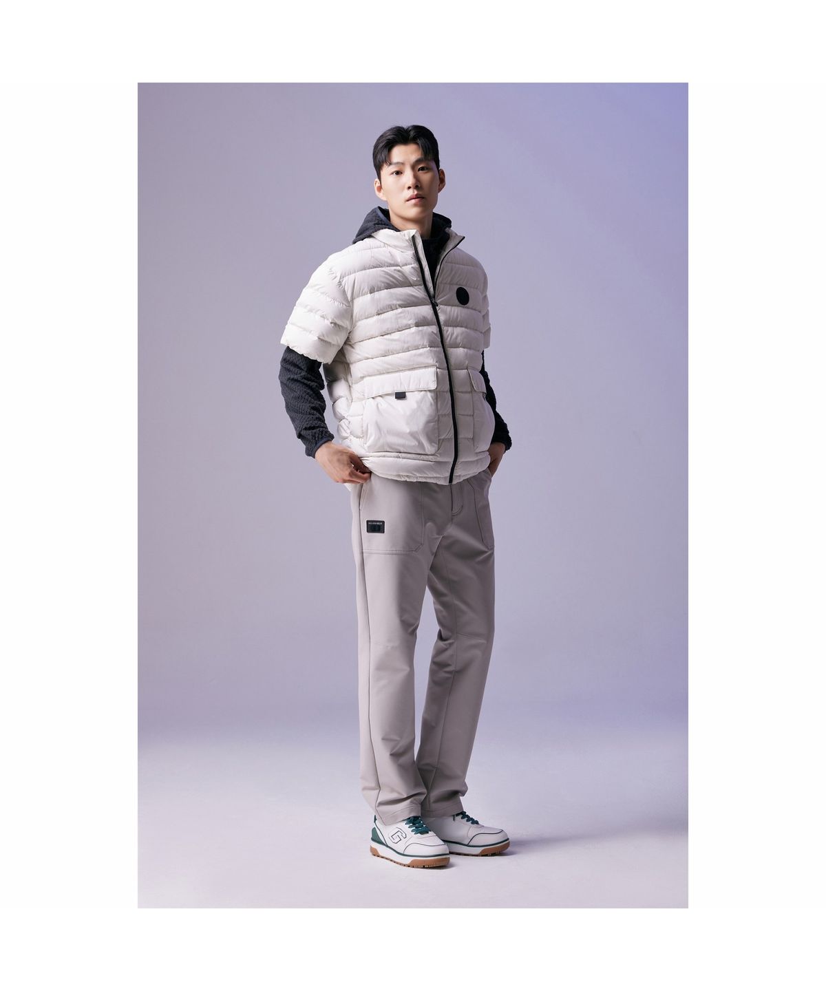 골든베어(GOLDEN BEAR) (남성) Brushed Essential Tapered Pants G4PAW26301GYX