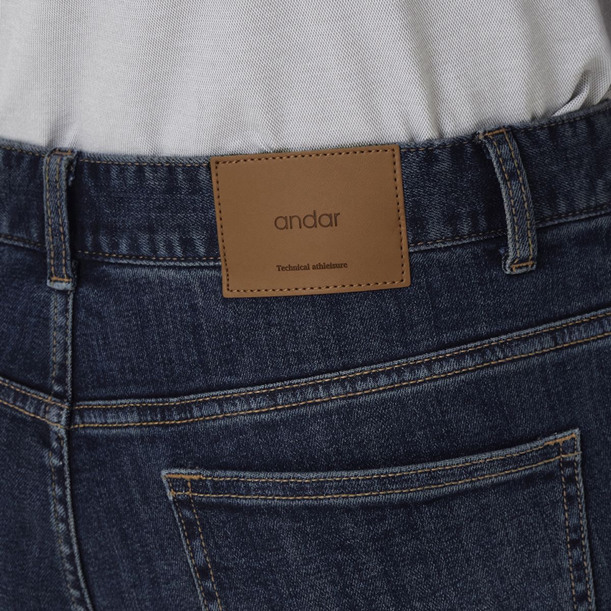안다르(ANDAR) 에어데님 맨즈 세미 와이드 테이퍼드핏 청바지