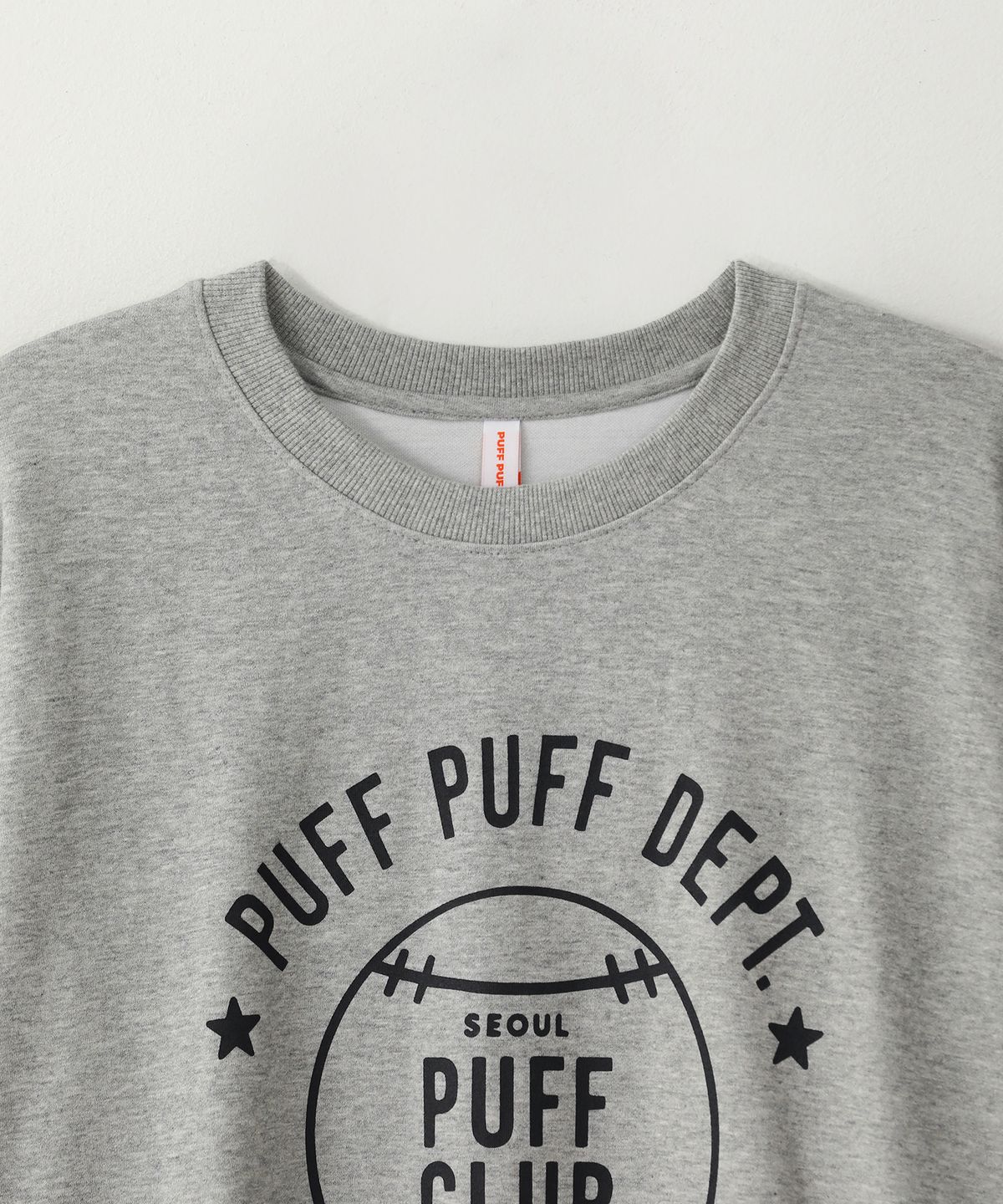 퍼프퍼프뎁트(PUFF PUFF DEPT) BASEBALL 스웨트셔츠 GREY