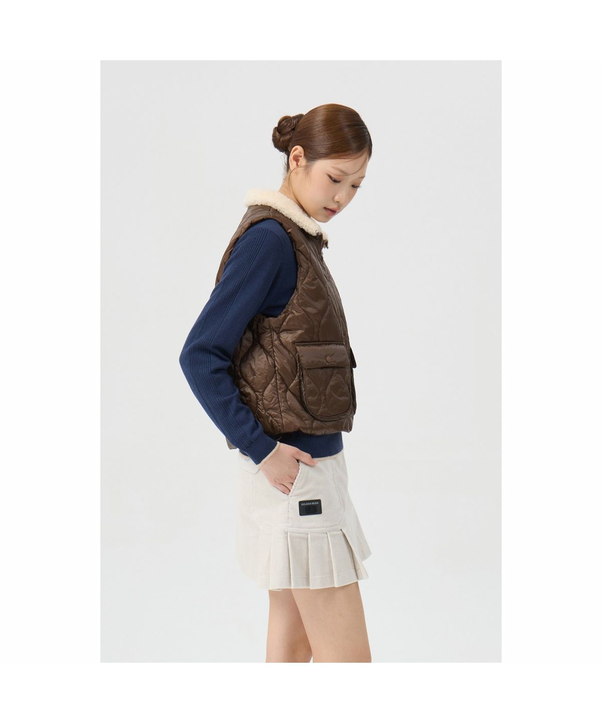 골든베어(GOLDEN BEAR) (여성) Back Graphic Quilted Vest G5VAW26201BRX