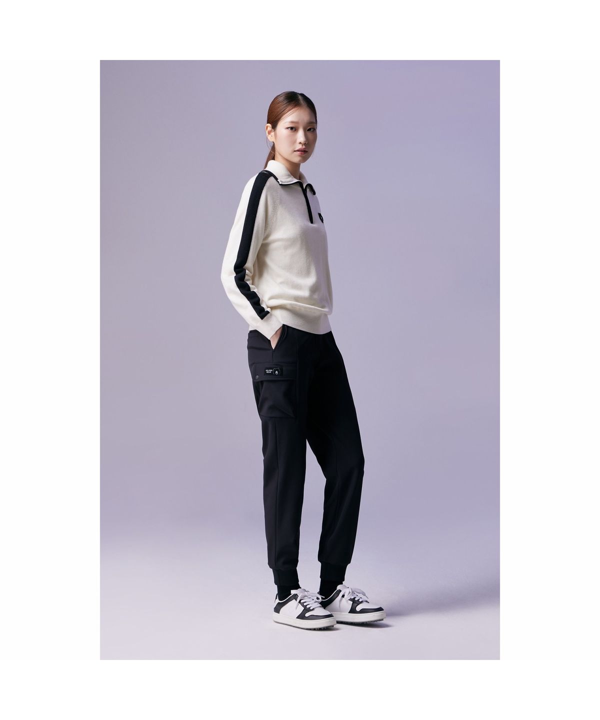 골든베어(GOLDEN BEAR) (여성) Brushed Back Cargo Jogger Pants G5PAW26205BKX