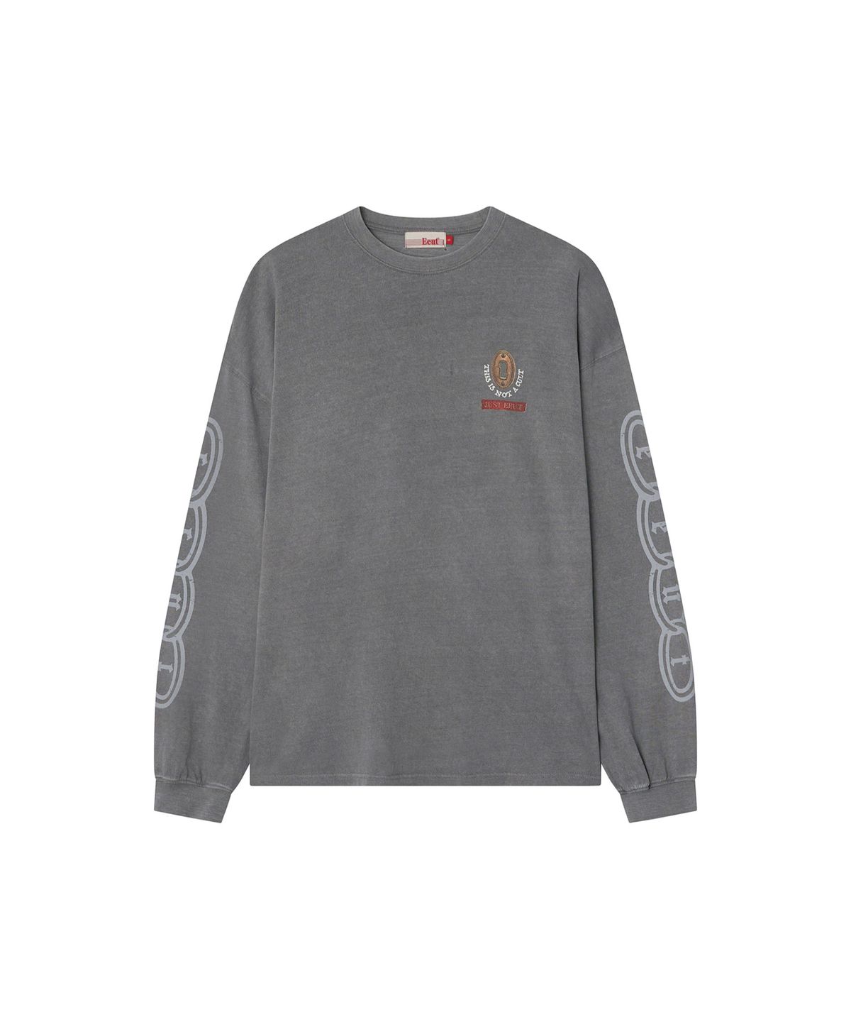 이우트(EEUT) JUST EEUT WASHED LONG SLEEVE / CHARCOAL