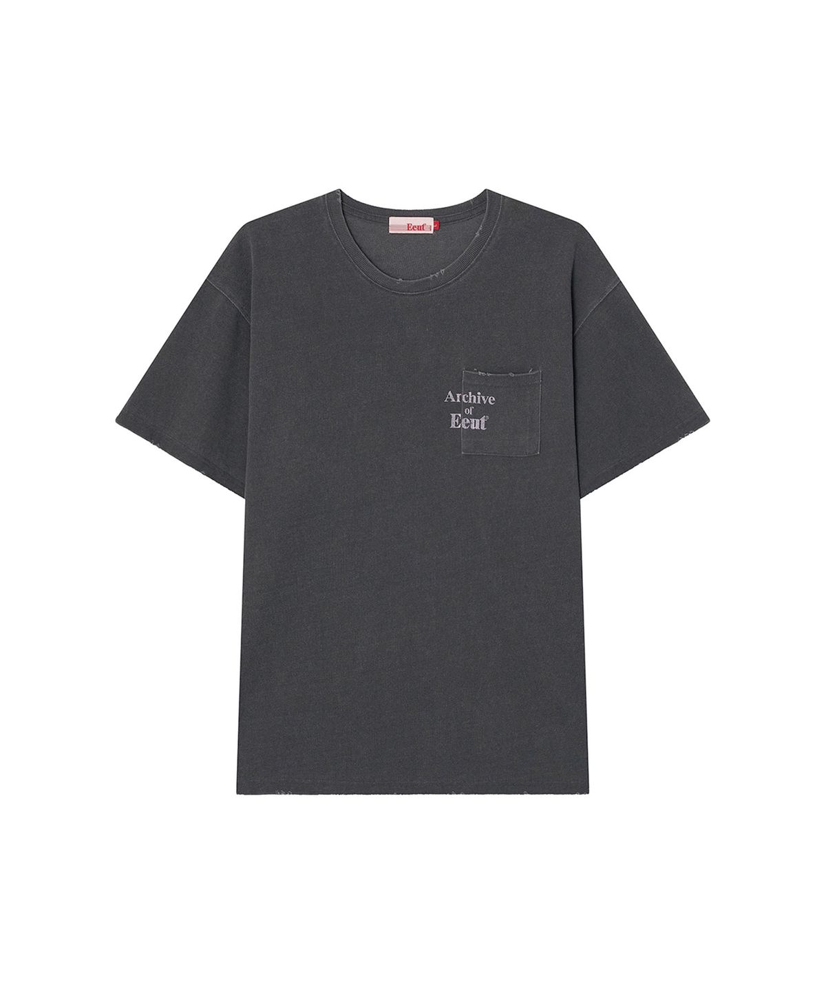 이우트(EEUT) ARCHIVE POCKET T-SHIRT / CHARCOAL