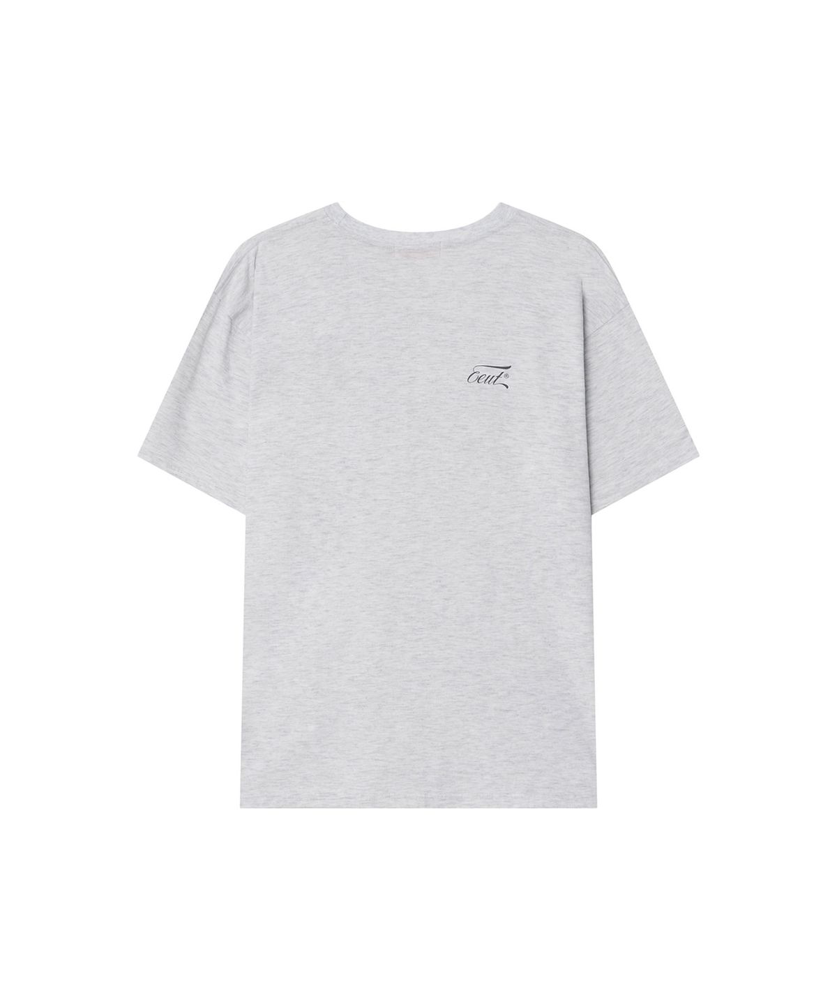 이우트(EEUT) GOOD LUCK T-SHIRT / MELANGE WHITE
