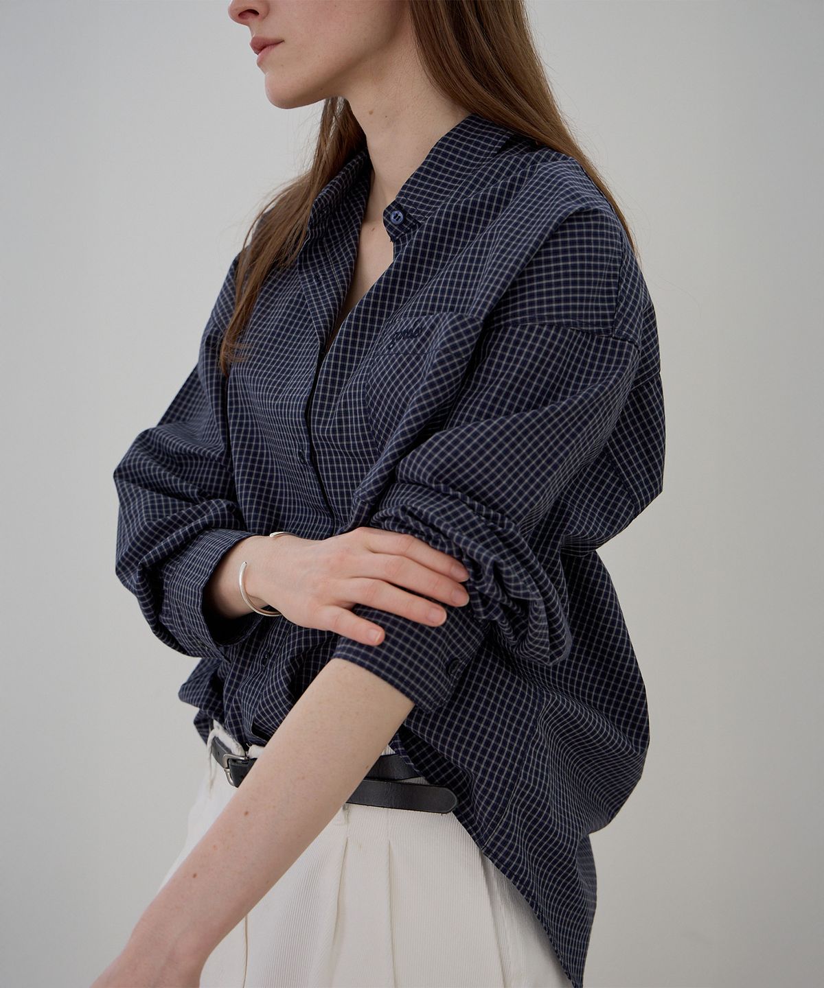 가더(GARDER) Briz Check Shirt (Navy)