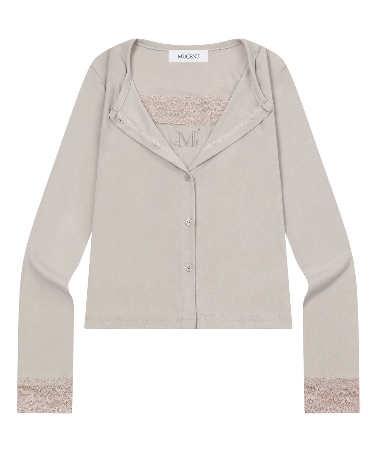 무센트(MUCENT) 벨리아 레이스 나시 가디건 세트 (2컬러)