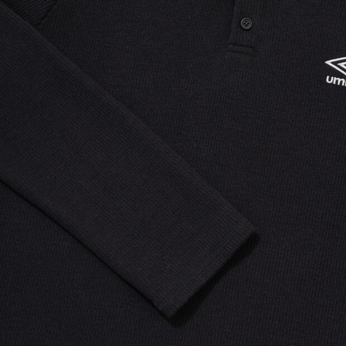 엄브로(UMBRO) 우먼스 골지 후드 반집업 긴팔 티셔츠 블랙 UR322CRL99
