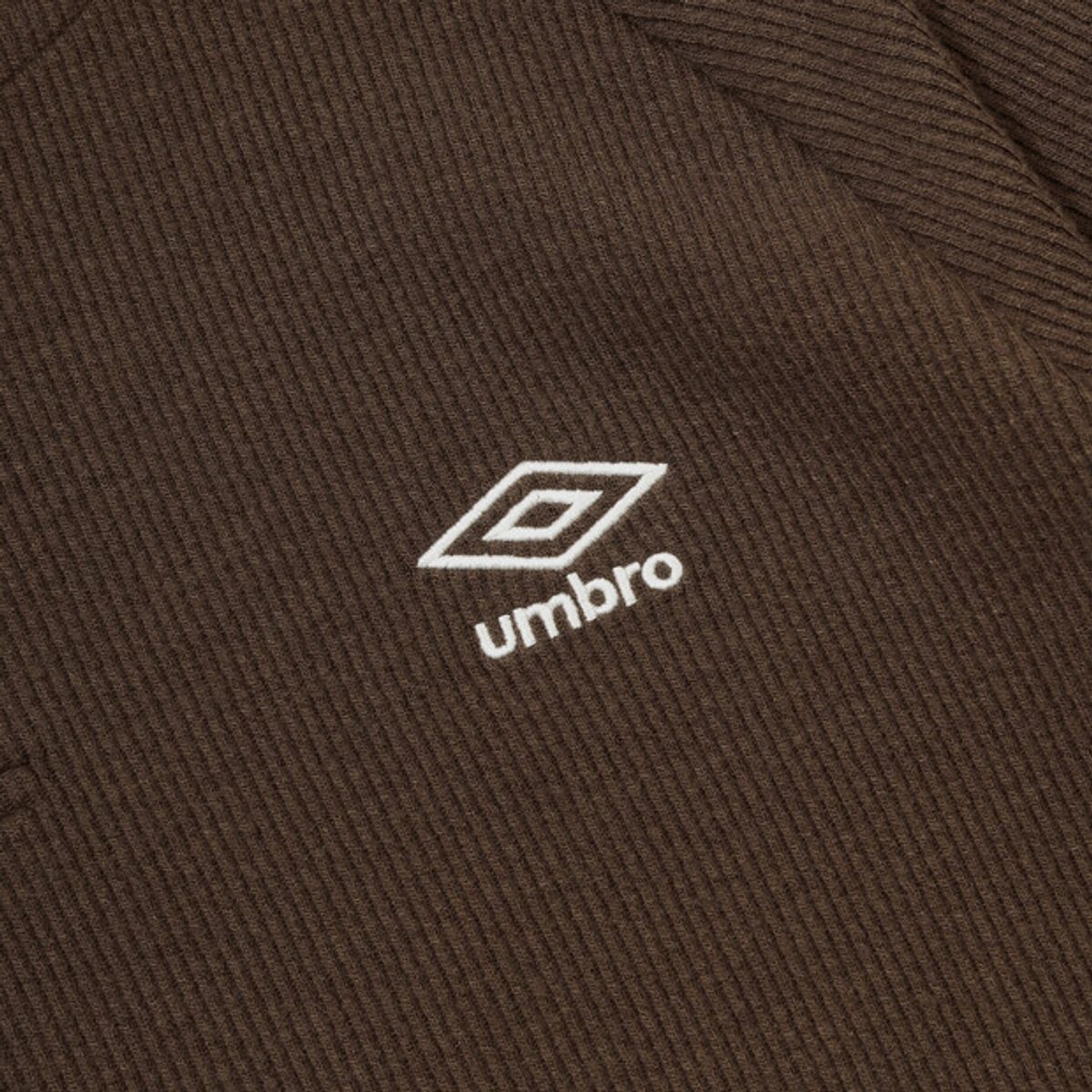 엄브로(UMBRO) 우먼스 골지 후드 반집업 긴팔 티셔츠 브라운 UR322CRL99