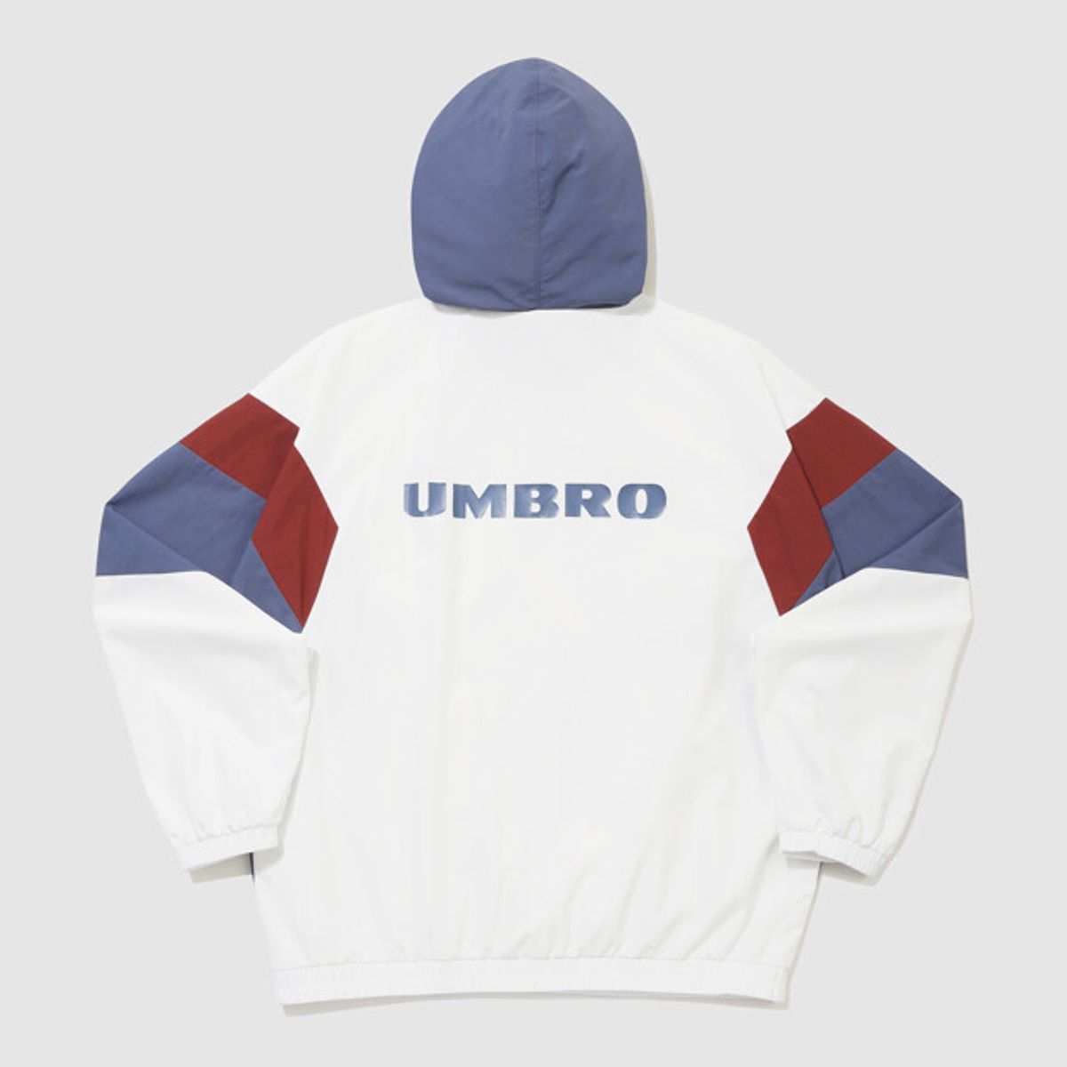 엄브로(UMBRO) 더비클럽 컬러블럭 후드형 아노락 아이보리 UR324CWT95