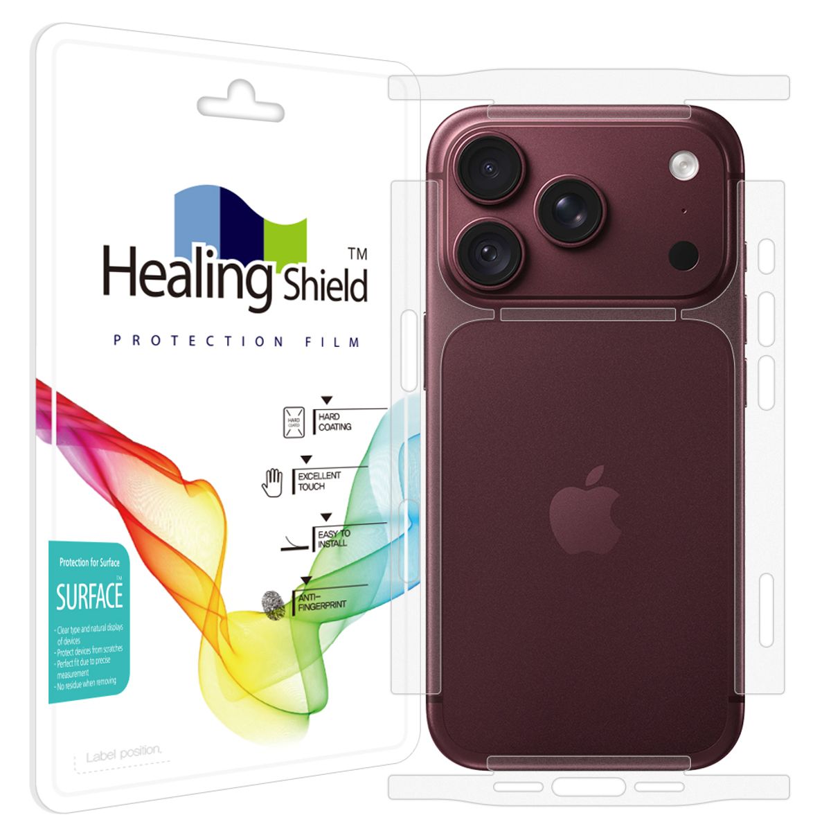 힐링쉴드(HEALINGSHIELD) 아이폰18 프로 무광 측면테두리 보호필름 2세트