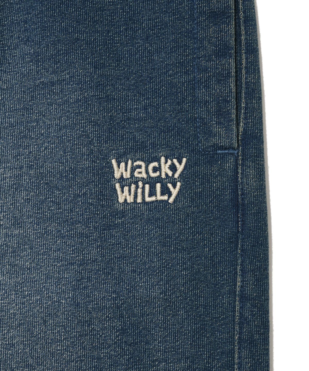와키윌리(WACKY WILLY) 올데이 데님 벌룬핏 스웻팬츠 인디고