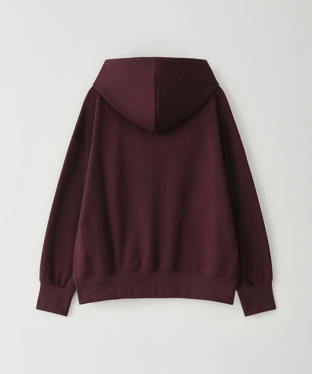 퍼프퍼프뎁트(PUFF PUFF DEPT) PUFF AIR 크롭 후드 BURGUNDY