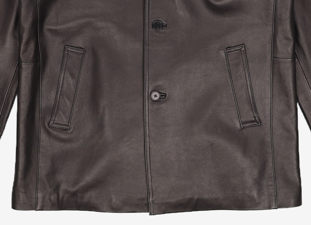 던스트(DUNST) UNISEX LAMBSKIN LEATHER HALF JACKET BLACK_UDJA3C101BK XL