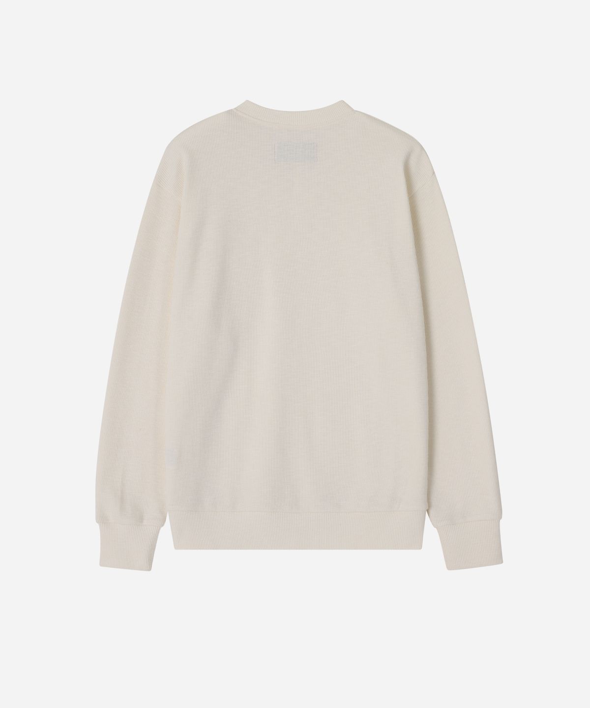 유니버셜 오버롤(UNIVERSAL OVERALL) SLUB WAFFLE HENLEY NECK SWEATSHIRTS IVORY