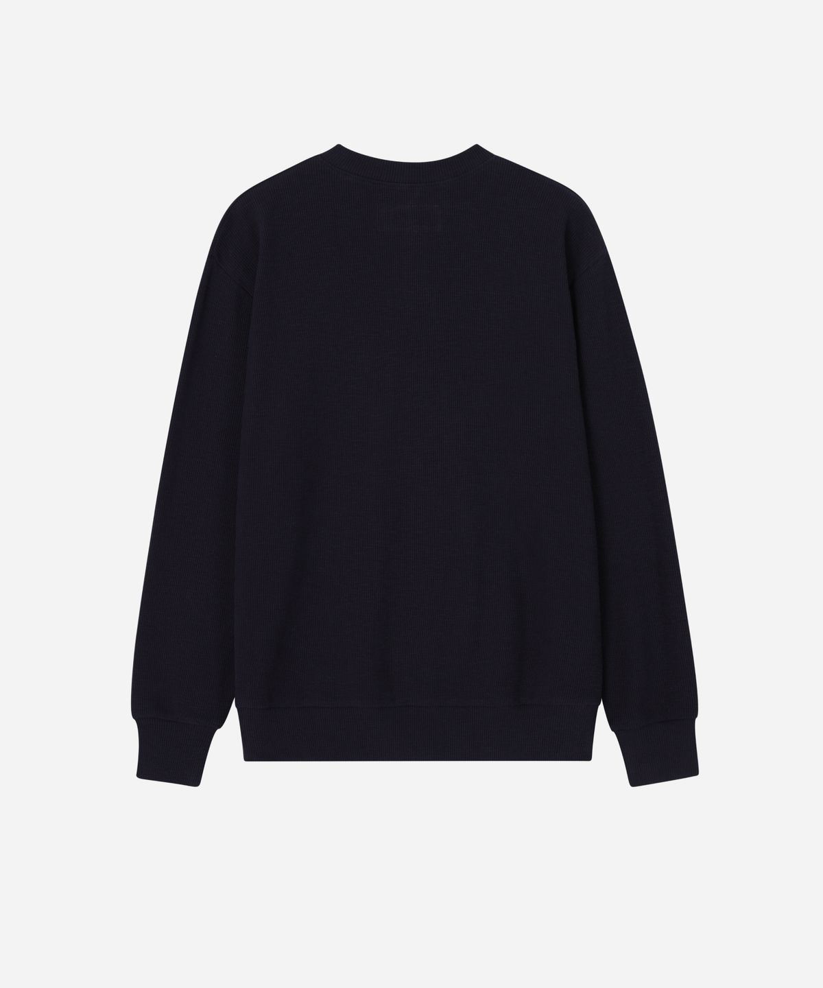 유니버셜 오버롤(UNIVERSAL OVERALL) SLUB WAFFLE HENLEY NECK SWEATSHIRTS NAVY