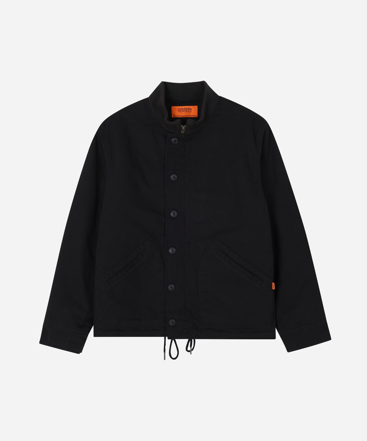 유니버셜 오버롤(UNIVERSAL OVERALL) UO TWILL DECK JACKET BLACK