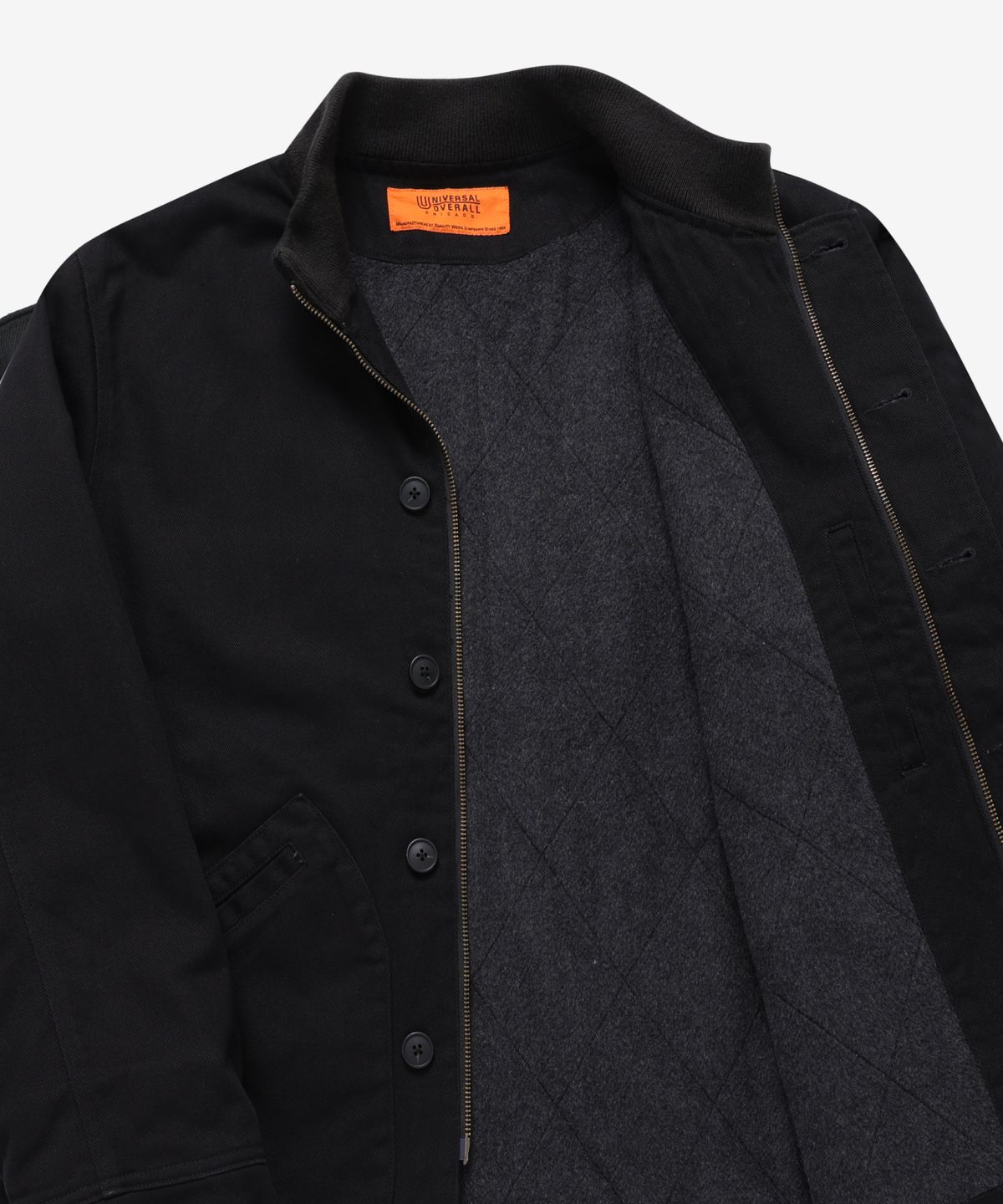 유니버셜 오버롤(UNIVERSAL OVERALL) UO TWILL DECK JACKET BLACK