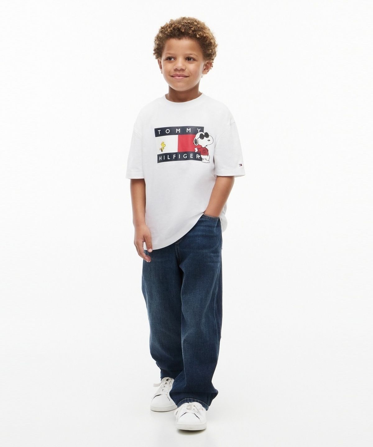 타미힐피거 키즈(TOMMY HILFIGER KIDS) 피너츠 빅 플래그 그래픽 티셔츠