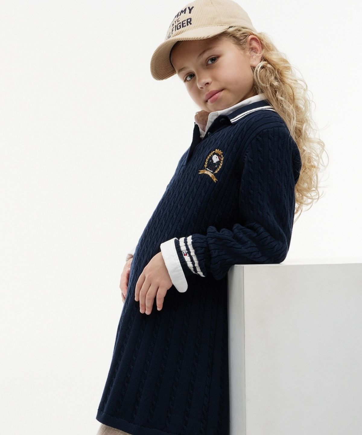 타미힐피거 키즈(TOMMY HILFIGER KIDS) 피너츠 케이블 스웨터 드레스