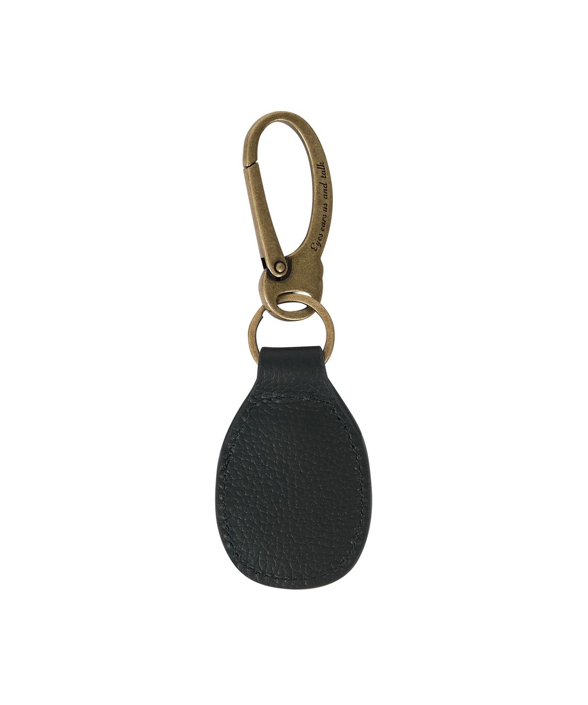 이우트(EEUT) VINTAGE LEATHER PATCH KEYRING / BLACK