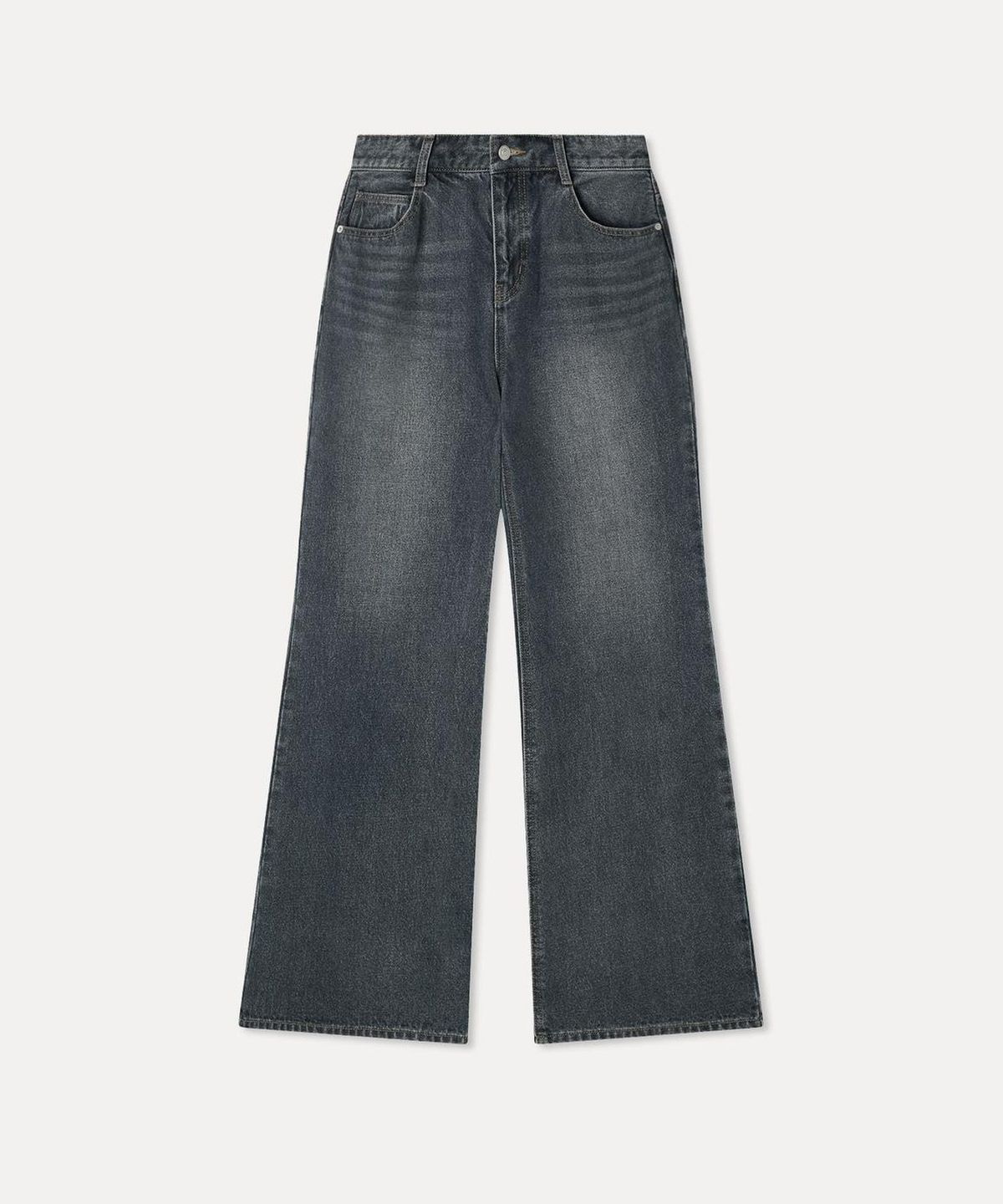 미쏘(MIXXO) 기모 워싱 와이드 부츠컷 데님_MIWTJGV11J