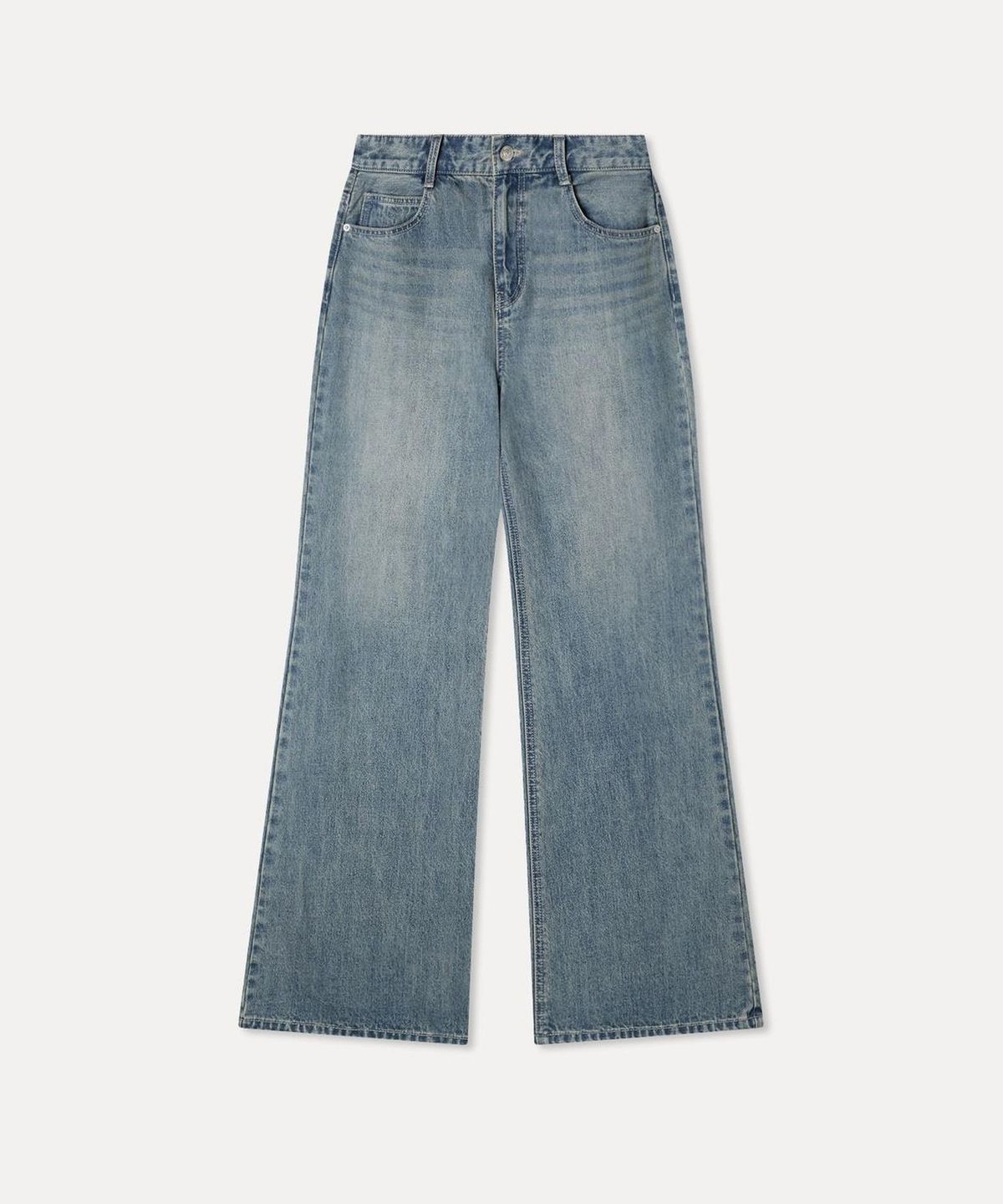 미쏘(MIXXO) 기모 워싱 와이드 부츠컷 데님_MIWTJGV11J