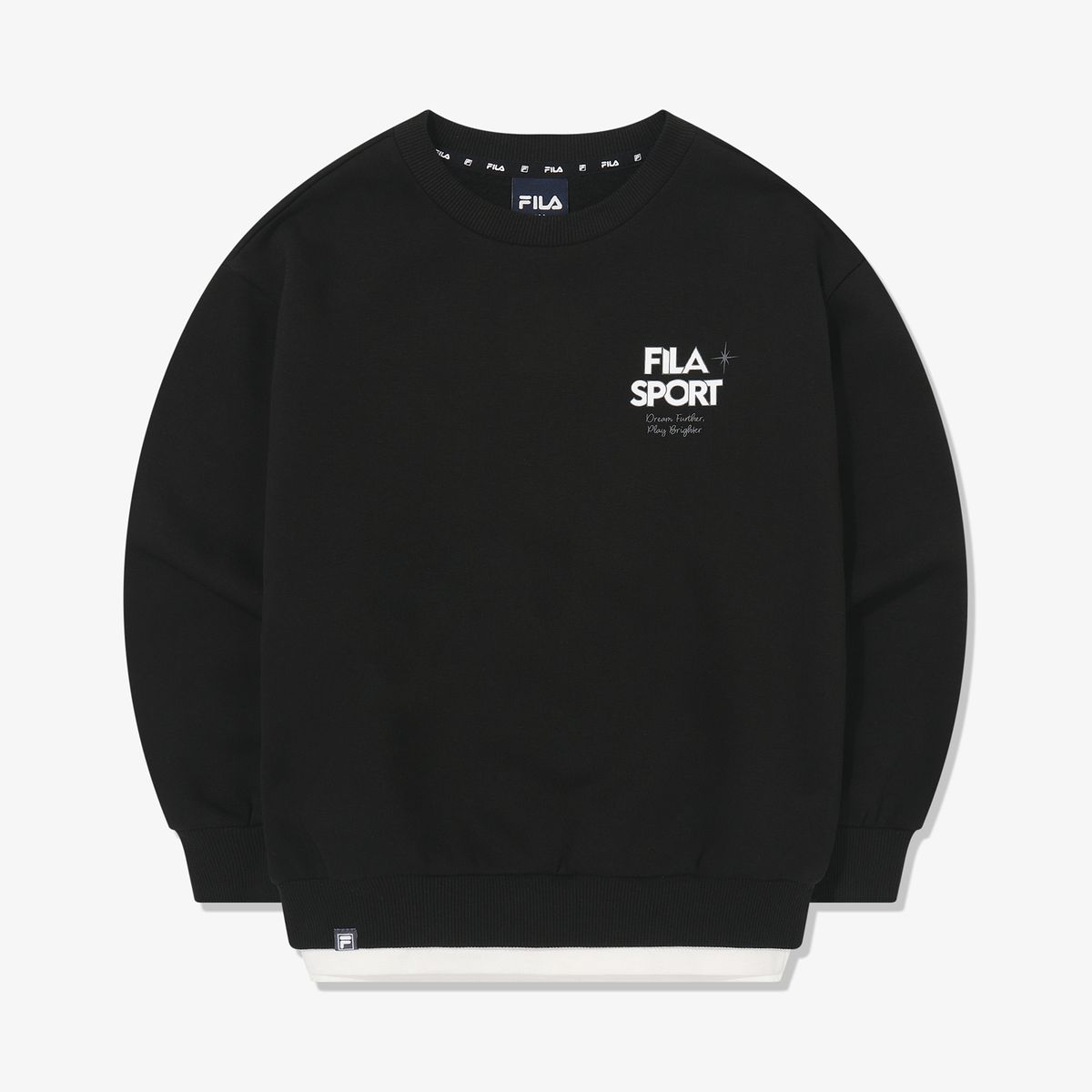 휠라 키즈(FILA KIDS) 레이어드 기모 맨투맨(FK264PO07X003001)