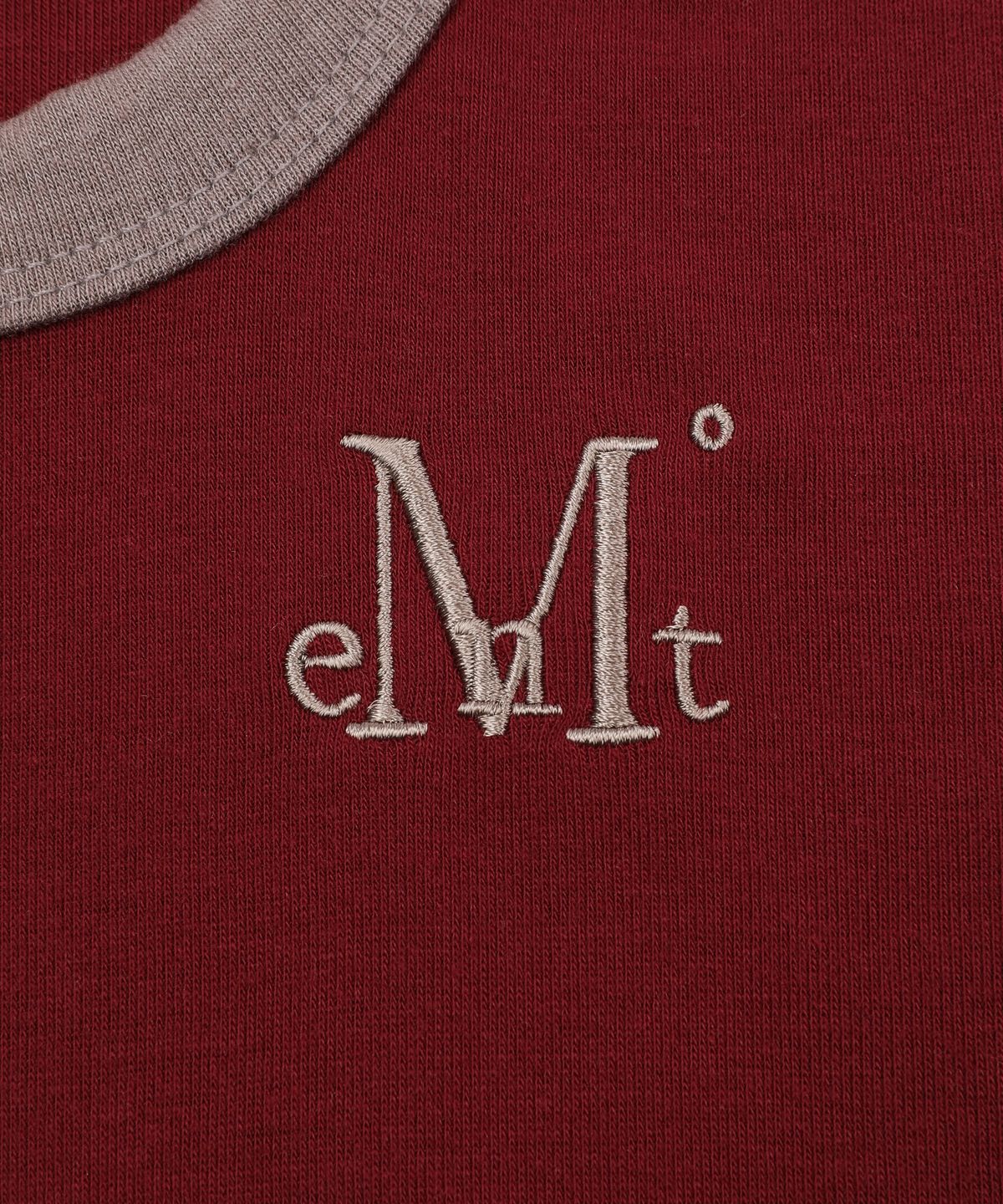 무센트(MUCENT) 페링 미디 링거 배색 긴팔 티 (4COLOR)