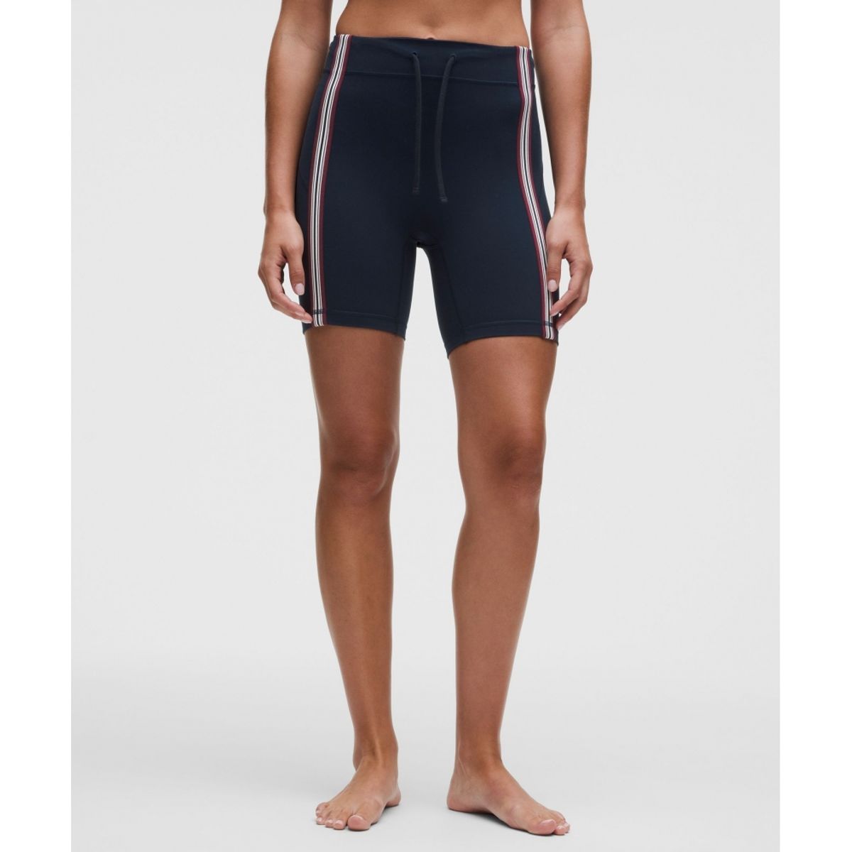 룰루레몬(LULULEMON) 그루브 하이라이즈 쇼츠 6inch *스트라이프 트림  TRNV BBAY