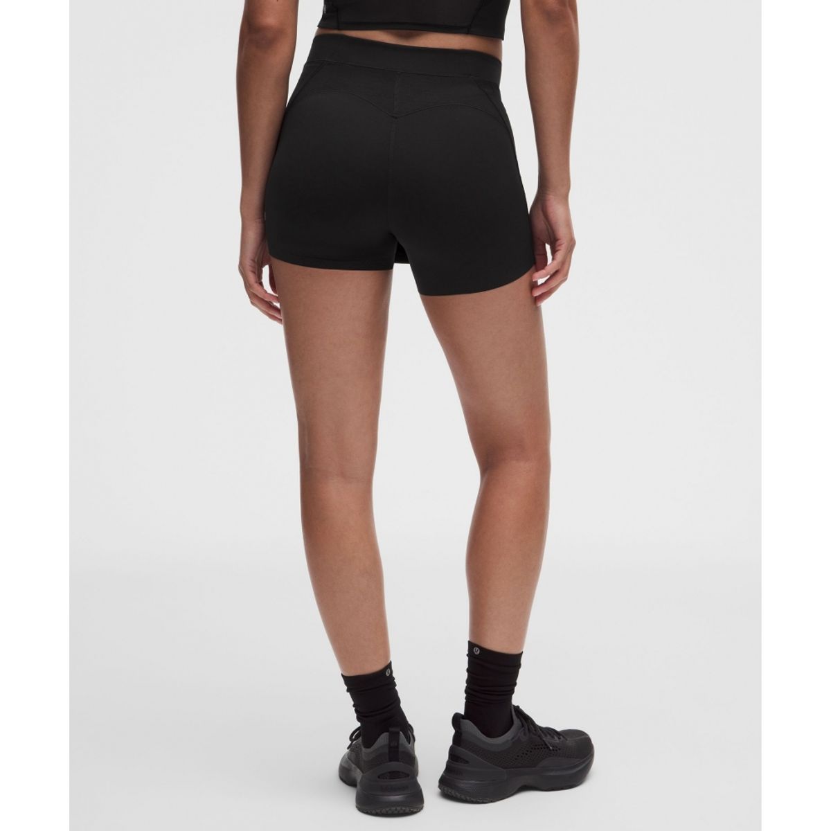 룰루레몬(LULULEMON) Nulux 메쉬 패널 하이라이즈 미니 스코트  BLK